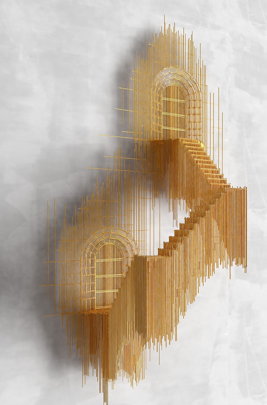 Metal Sketches Architectural Steel Wire Sculptures By David Moreno 18