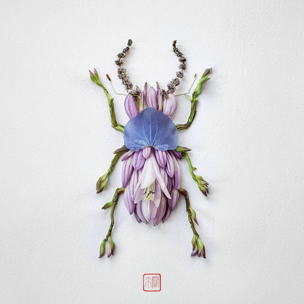 Petals And Stems Turned Into Animal Sculptures By Raku Inoue 11