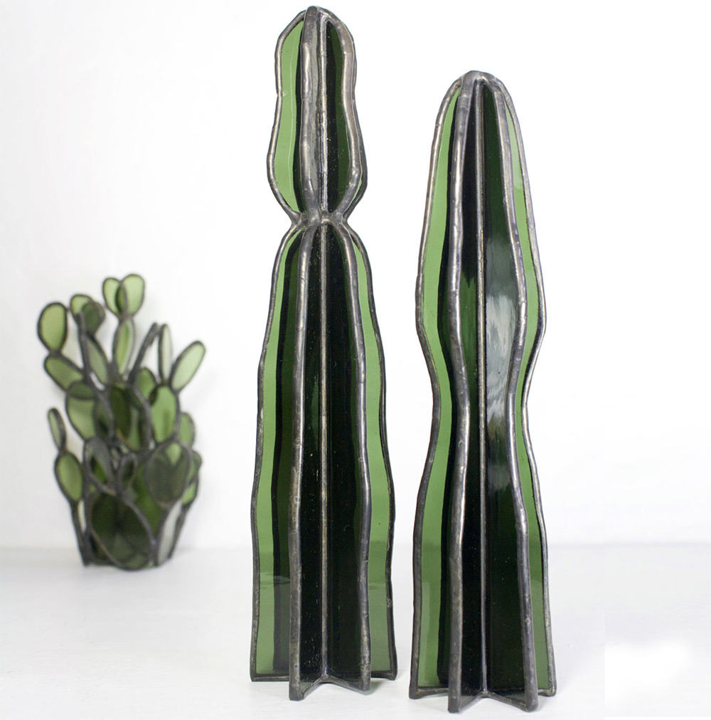 Succulent Based Glass Sculptures By Lesley Green 2