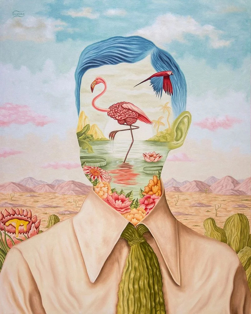 Surrealist Portrait Paintings Blending Human Heads With Nature Elements By Rafael Silveira 1