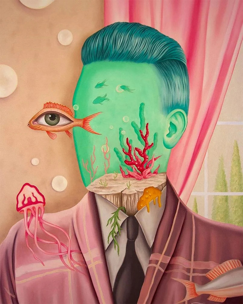 Surrealist Portrait Paintings Blending Human Heads With Nature Elements By Rafael Silveira 18