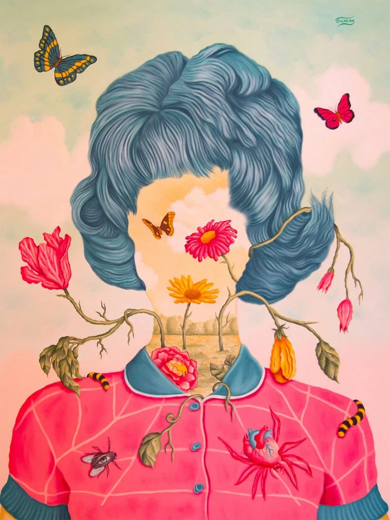 Surrealist Portrait Paintings Blending Human Heads With Nature Elements By Rafael Silveira 2