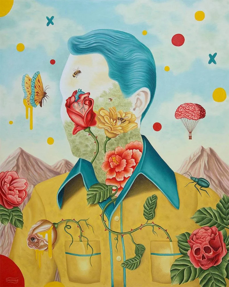 Surrealist Portrait Paintings Blending Human Heads With Nature Elements By Rafael Silveira 3