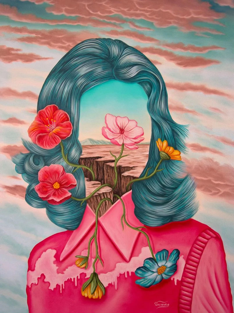 Surrealist Portrait Paintings Blending Human Heads With Nature Elements By Rafael Silveira 6