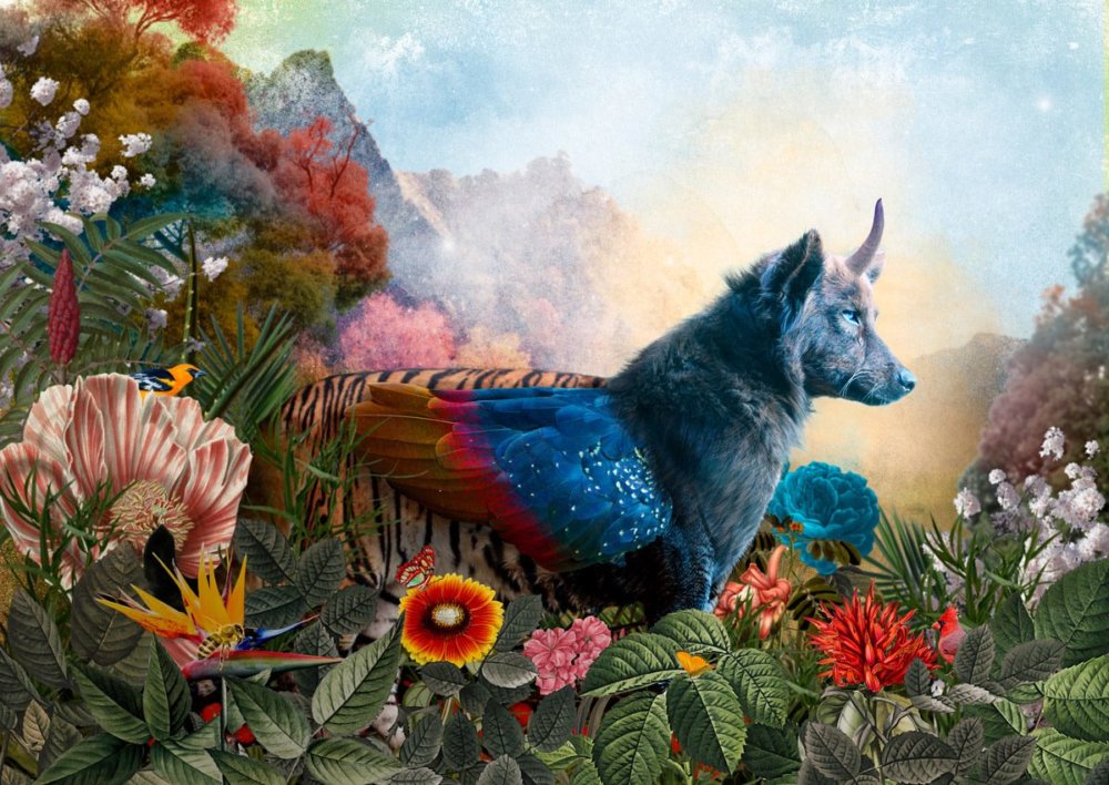 The Day I Visited Eden Gorgeous Collages Of Cross Breed Creatures By Andre Sanchez 11