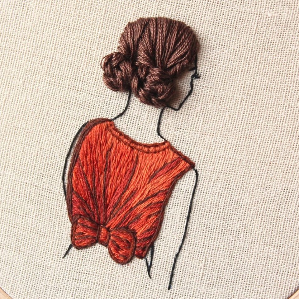 Beautiful Hair Embroidery Art By Bernita Broderie 2