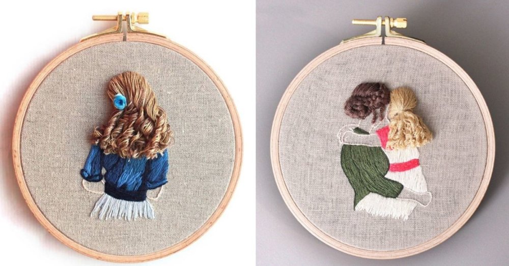 Beautiful hair embroidery art by Bernita Broderie — Visualflood