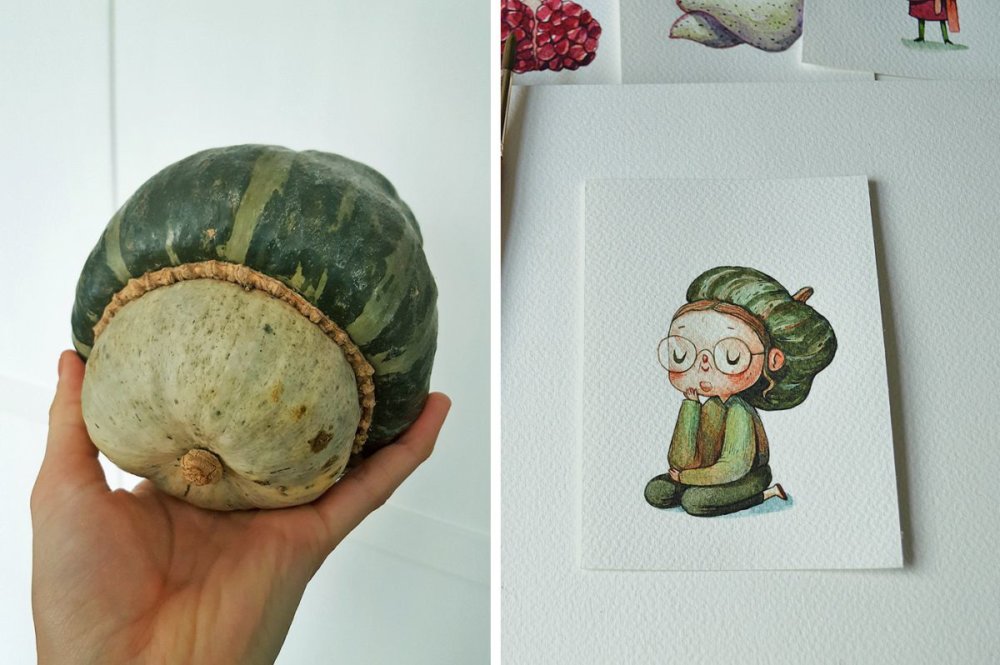 Fruits And Vegetables Turned Into Gorgeous Characters By Marija Tiurina 10