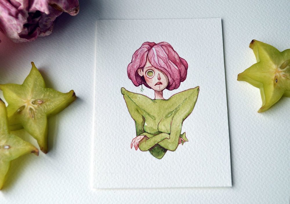 Fruits And Vegetables Turned Into Gorgeous Characters By Marija Tiurina 11