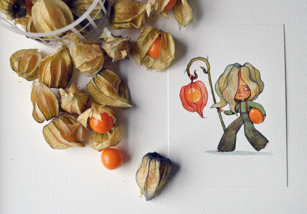 Fruits And Vegetables Turned Into Gorgeous Characters By Marija Tiurina 12