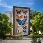 Giant 3D photo-realistic murals of butterflies by Mantra