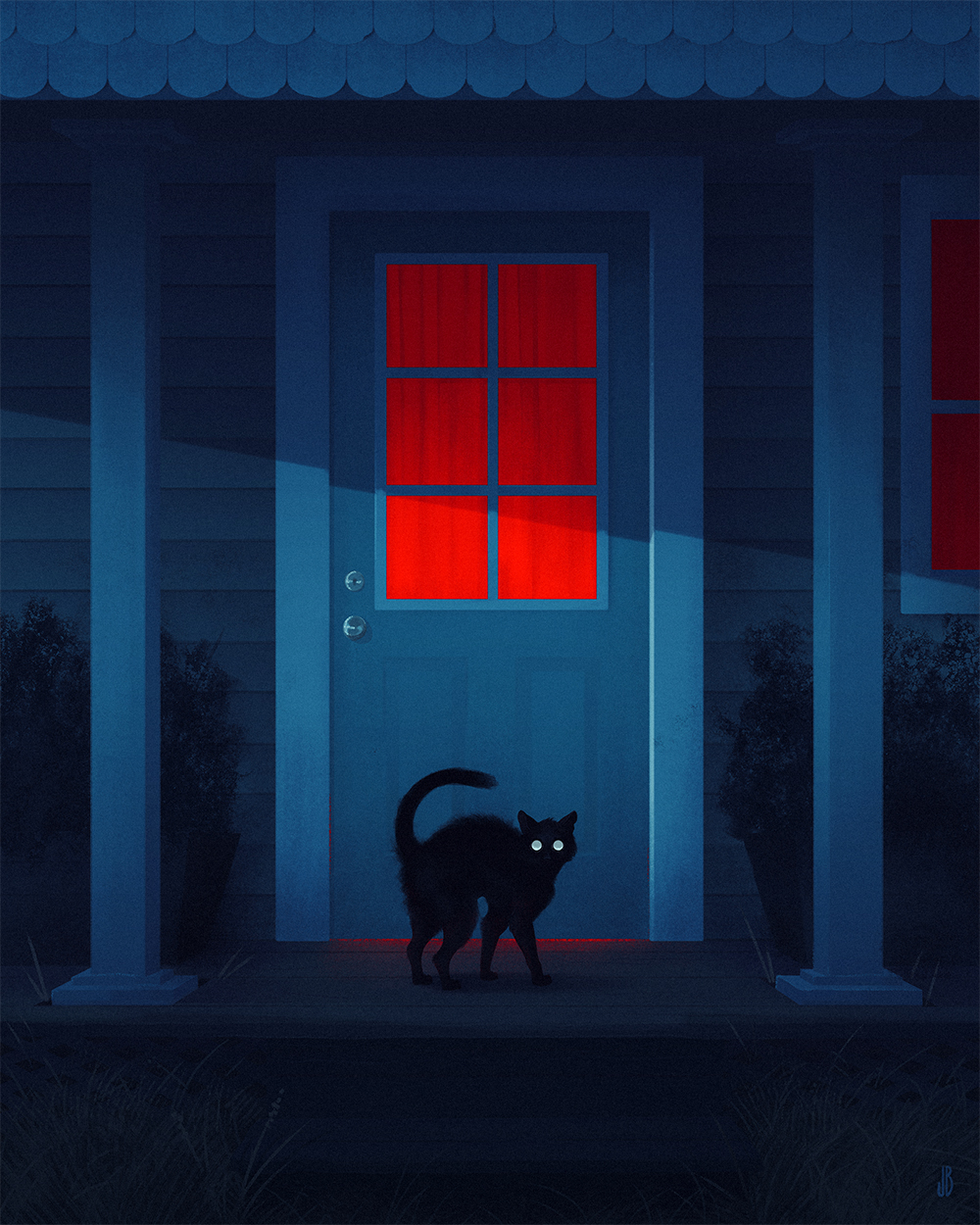 Mysterious And Shadowy Animal Illustrations By Jenna Barton 12