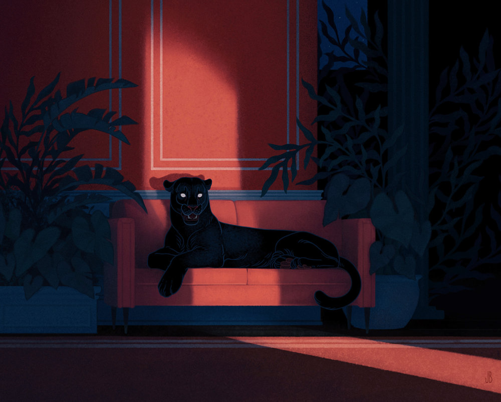 Mysterious And Shadowy Animal Illustrations By Jenna Barton 15