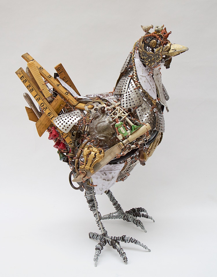 Scrap Metal And Discarded Objects Recycled Into Lifelike Animal Sculptures By Barbara Franc 1
