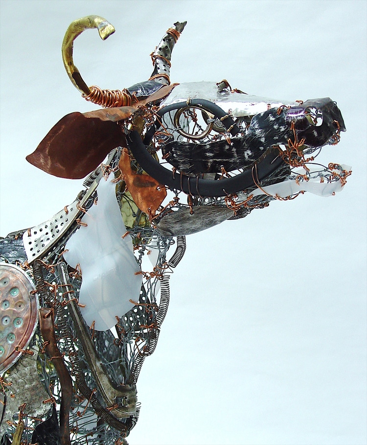 Scrap Metal And Discarded Objects Recycled Into Lifelike Animal Sculptures By Barbara Franc 18