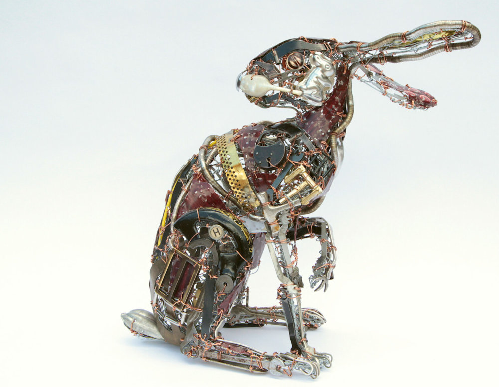 Scrap Metal And Discarded Objects Recycled Into Lifelike Animal Sculptures By Barbara Franc 19