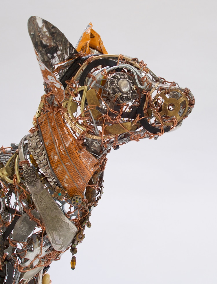 Scrap Metal And Discarded Objects Recycled Into Lifelike Animal Sculptures By Barbara Franc 3