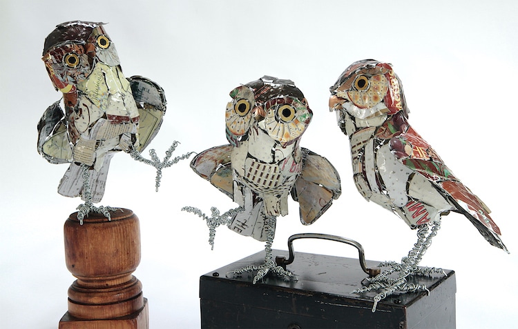 Scrap Metal And Discarded Objects Recycled Into Lifelike Animal Sculptures By Barbara Franc 4