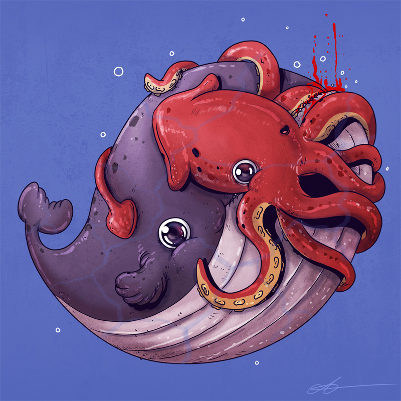 Adorable Circle Of Life Lovely And Disturbing Wild Animal Illustrations By Alex Solis 11