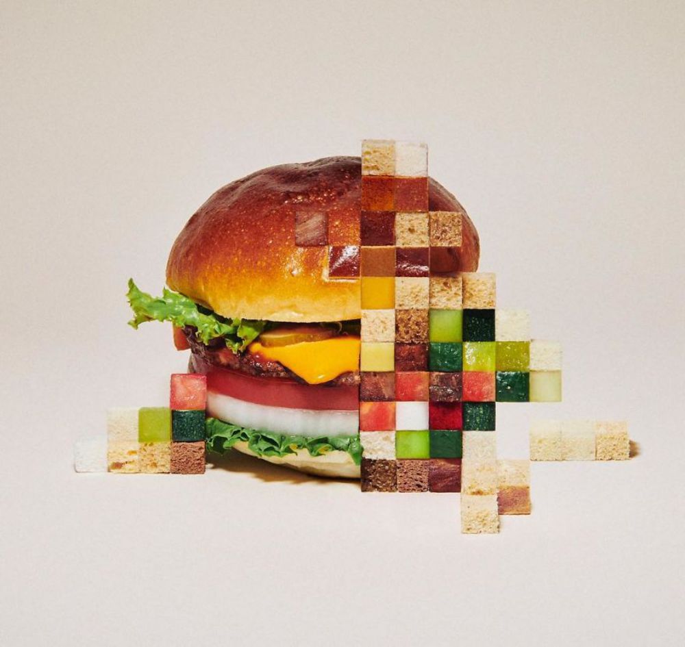 Amazing pixelated food sculptures by Yuni Yoshida