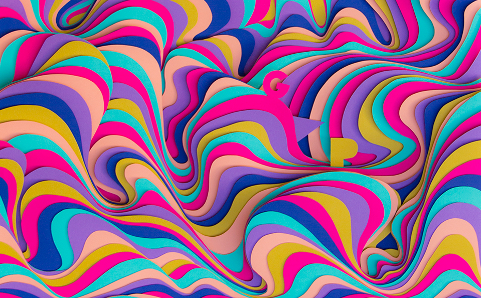 Multicolored 3d Paper Patterns By Maud Vantours 11