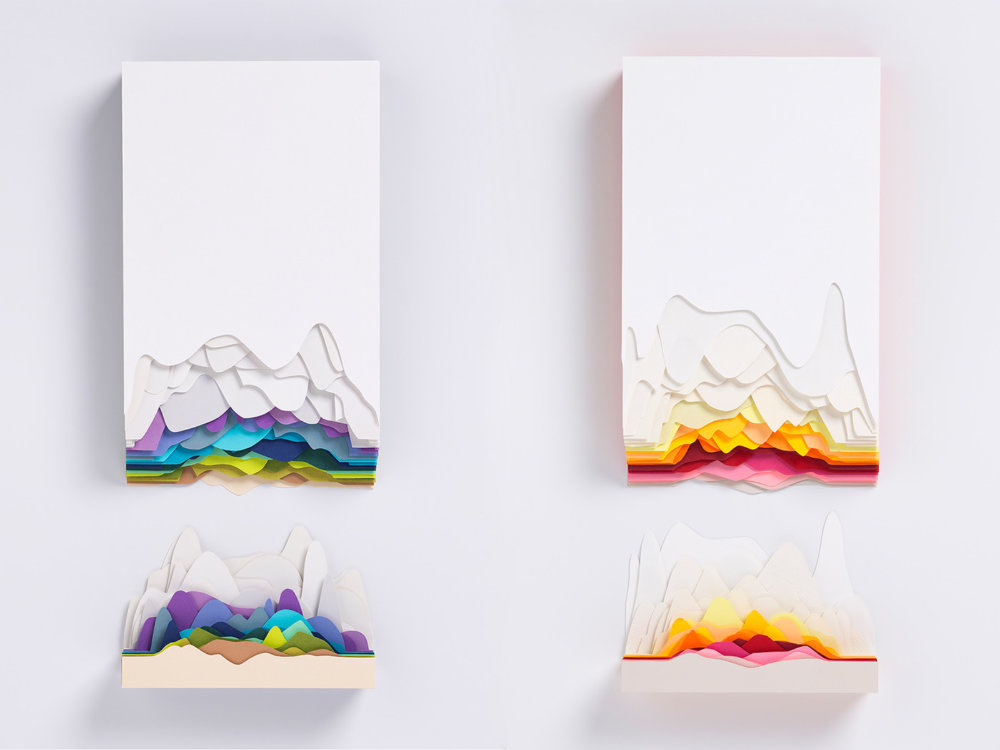 Multicolored 3d Paper Patterns By Maud Vantours 9