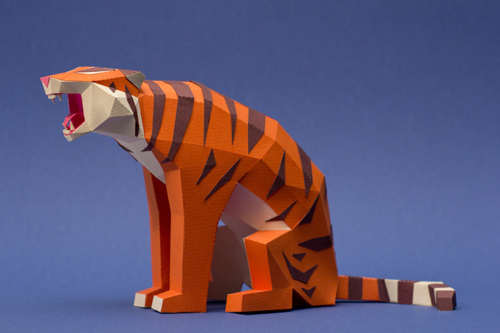 Paper Mammals Animal Colorful Cardboard Sculptures By Estudio Guardabosques 5