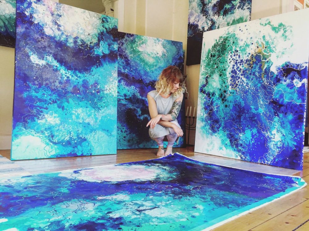 Universes Energy Mesmerizing Abstract Paintings By Emma Lindstrom 11