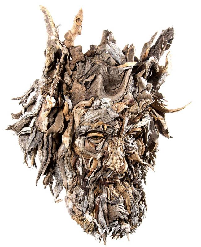 Amazing Head Sculptures Made Of Found Wood By Eyevan Tumbleweed 2