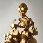 Amazingly intricate robot cardboard sculptures by Greg Olijnyk