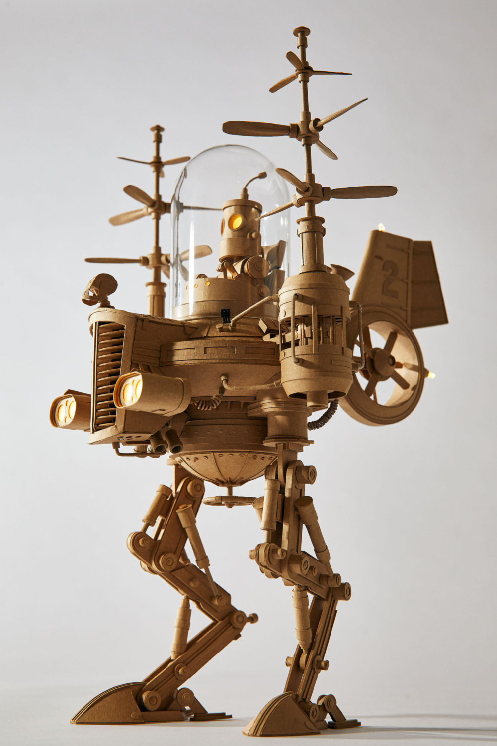 Amazingly Intricate Robot Cardboard Sculptures By Greg Olijnyk 3