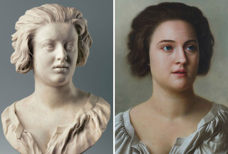 Antique Artworks And Photos Turned Into Hyperrealistic Portraits By Joongwon Jeong 4