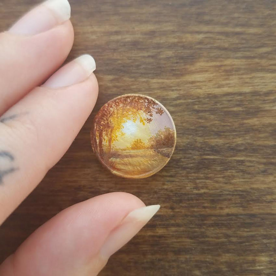 Artist Bryanna Marie Uses Coins As Canvasses For Tiny Paintings 6