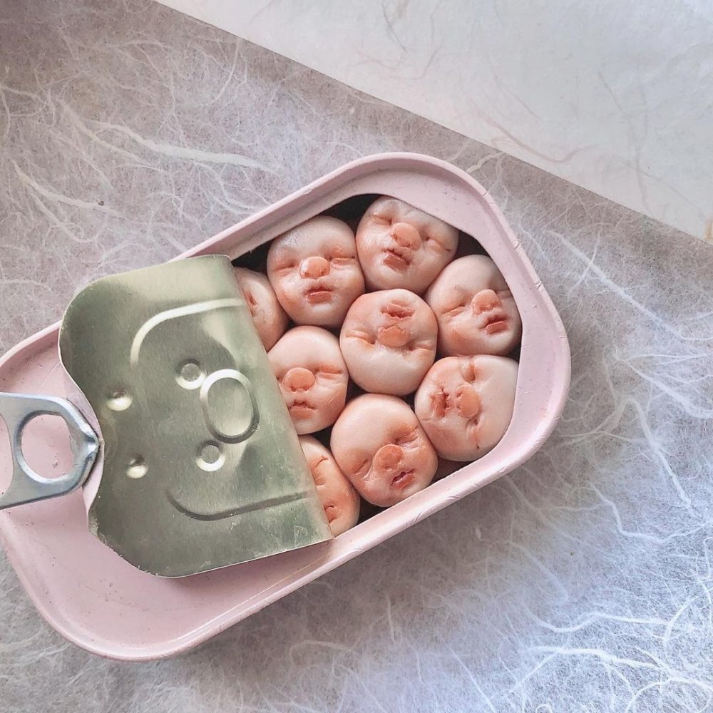 Creepy And Cute Bizarre Tiny Food Sculptures By Qixuan Lim 2