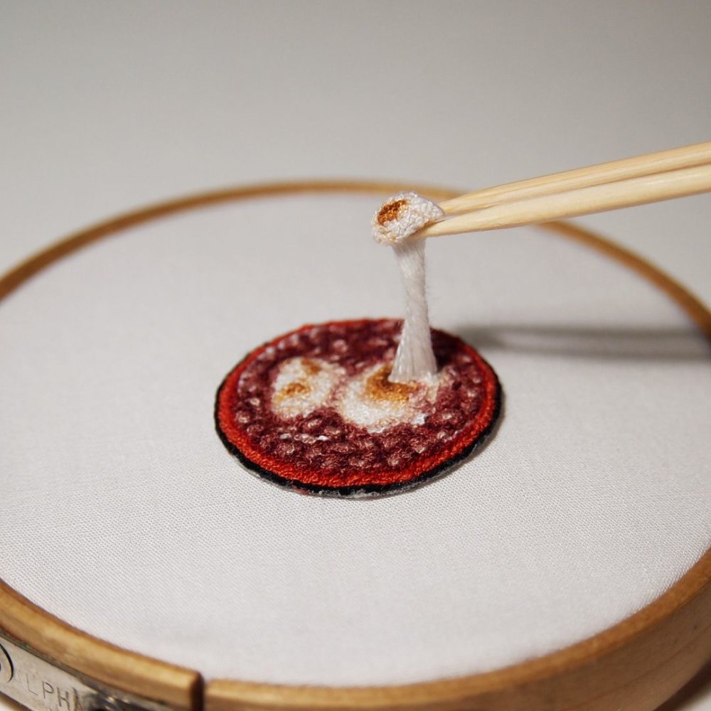Embroidered Foods In Miniature By Japanese Artist Ipnot 7