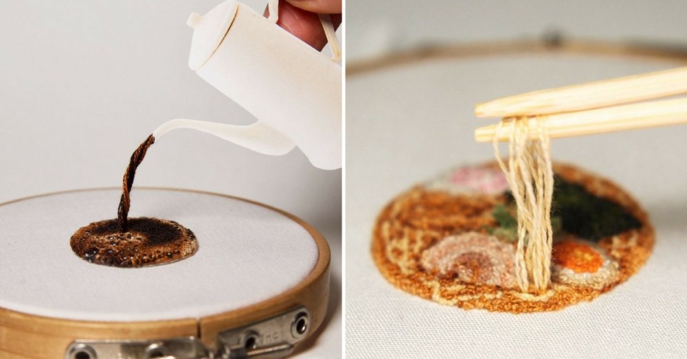 Embroidered Foods In Miniature By Japanese Artist Ipnot 1