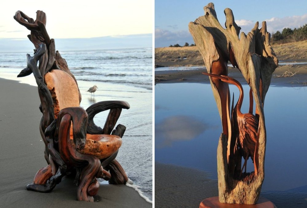 Extraordinary Sculptures And rustic Furniture Carved Out Of Driftwood By Jeffro Uitto 8