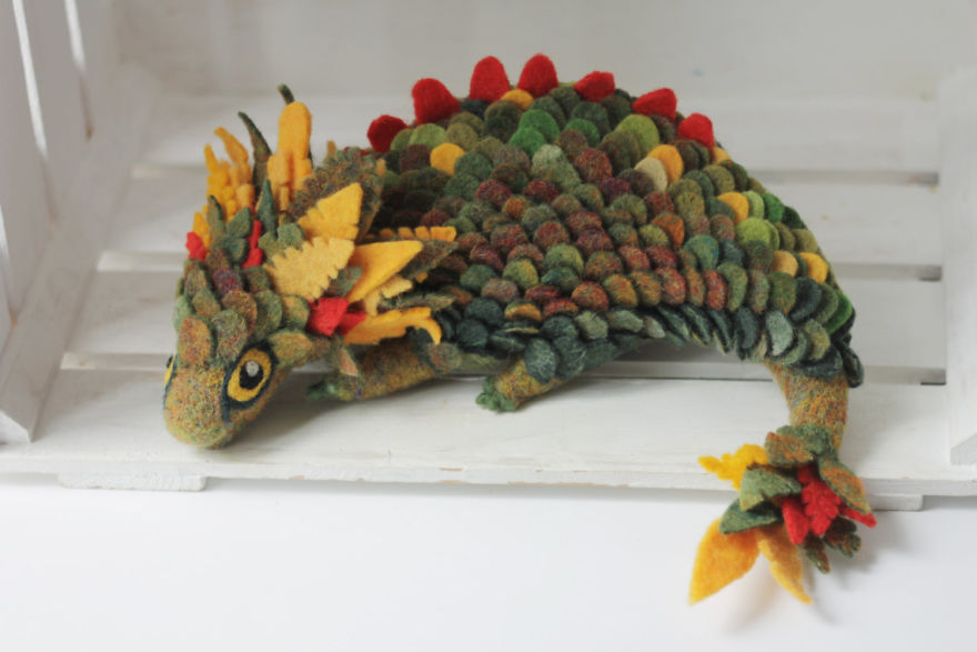Gorgeous Felt Dragons By Alena Bobrova 23