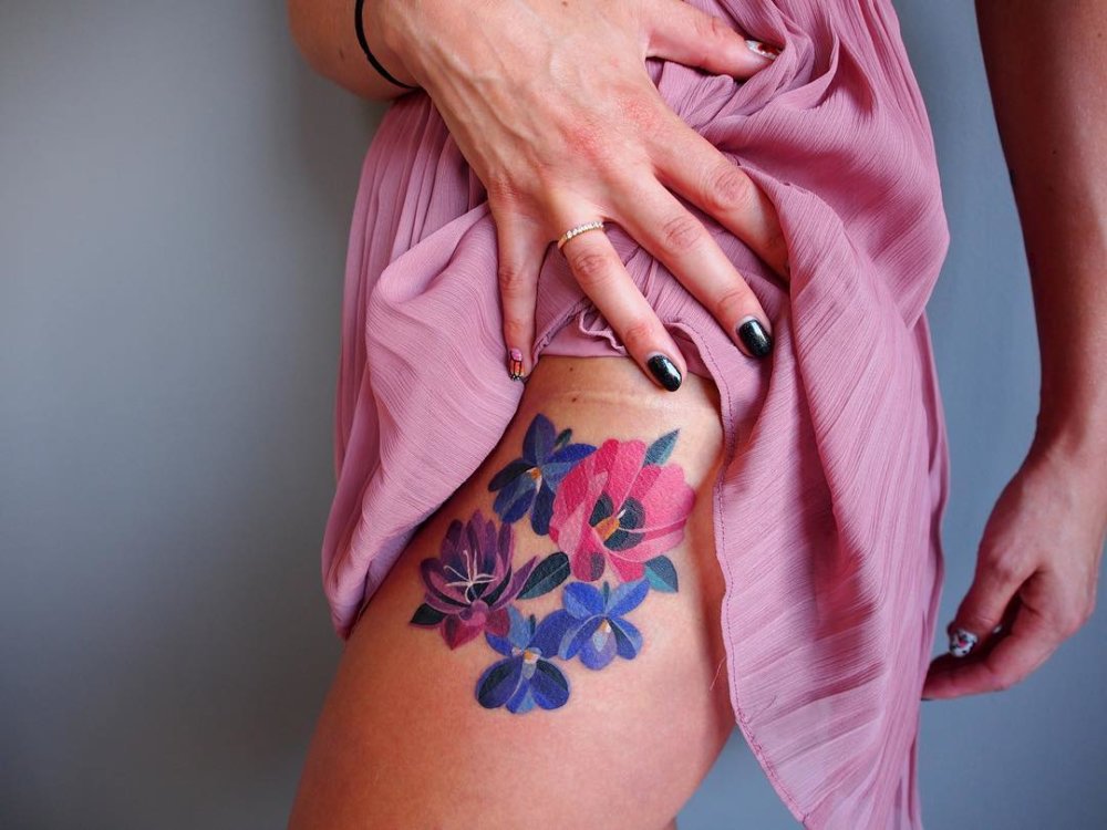 Gorgeous Illustrative Tattoos By Sasha Unisex 19