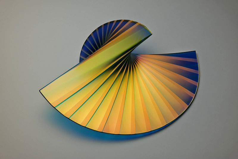 Iridescent Glass Sculptures With Geometric And Organic Patterns By Laszlo Lukacsi 2