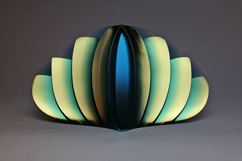 Iridescent Glass Sculptures With Geometric And Organic Patterns By Laszlo Lukacsi 3