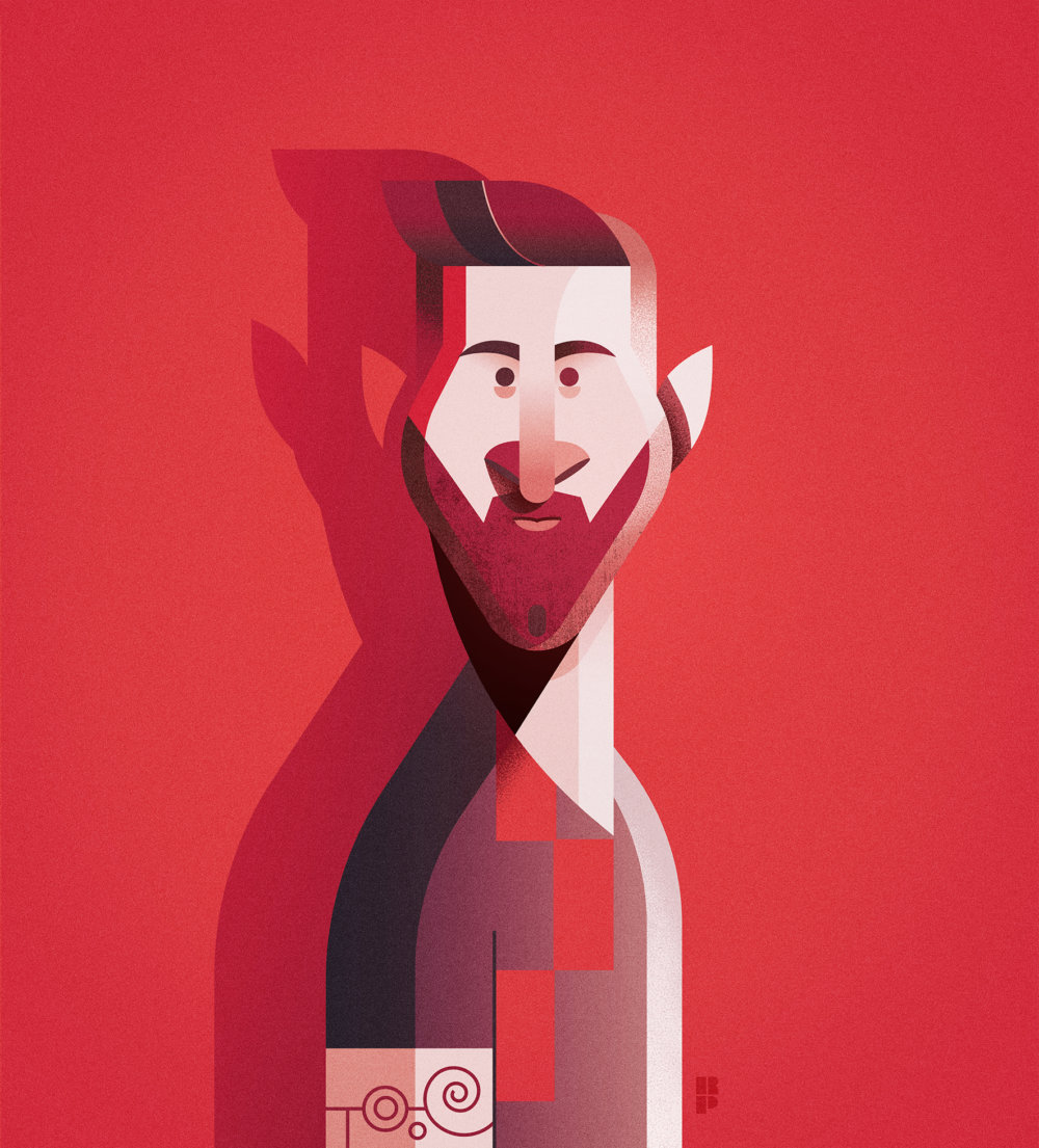 Lionel Messi - Smart vector cartoons of pop culture icons by Ricardo Polo