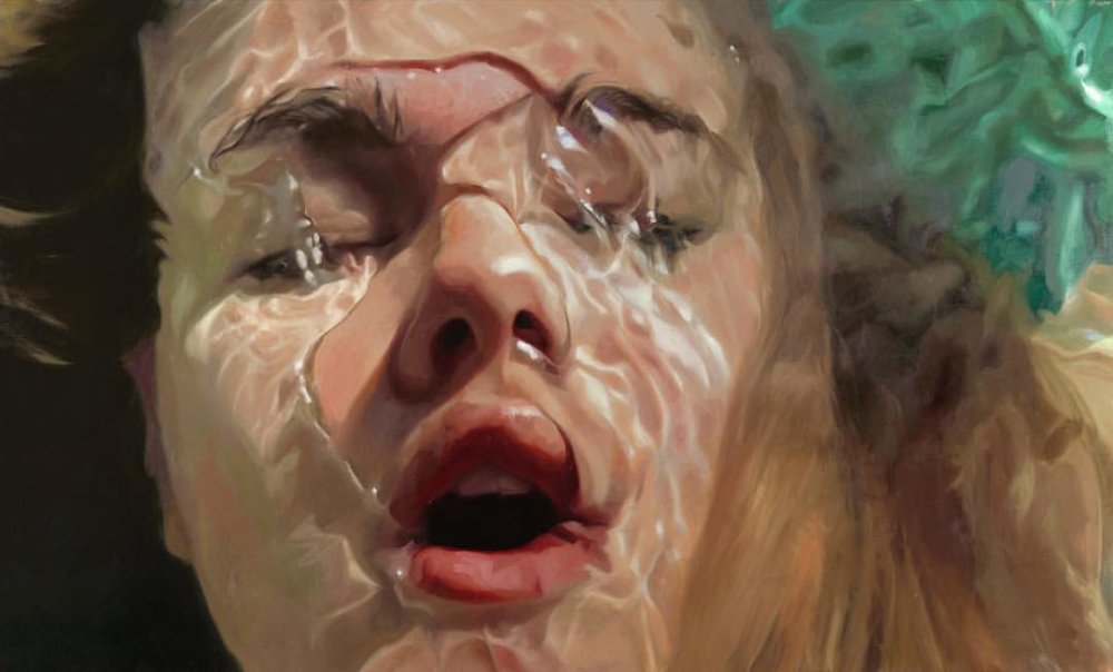 Magnificent Realistic Paintings Of Women Emerging From Underwater By Reisha Perlmutter 6