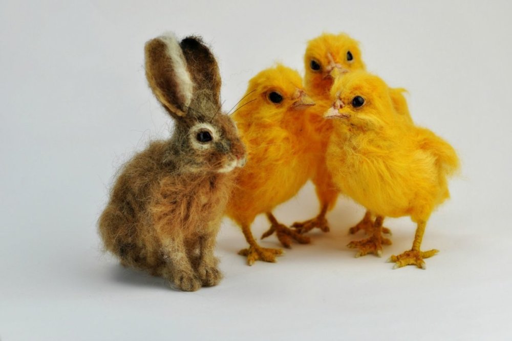 Needle Felted Animal Sculptures In Miniature By Daria Lvovsky 10