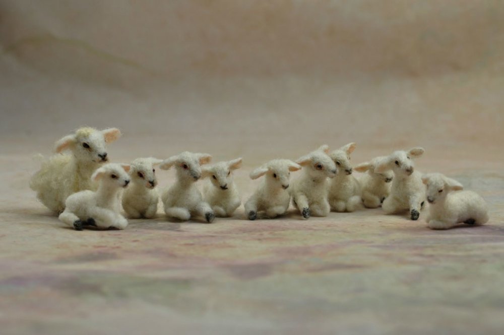 Needle Felted Animal Sculptures In Miniature By Daria Lvovsky 19