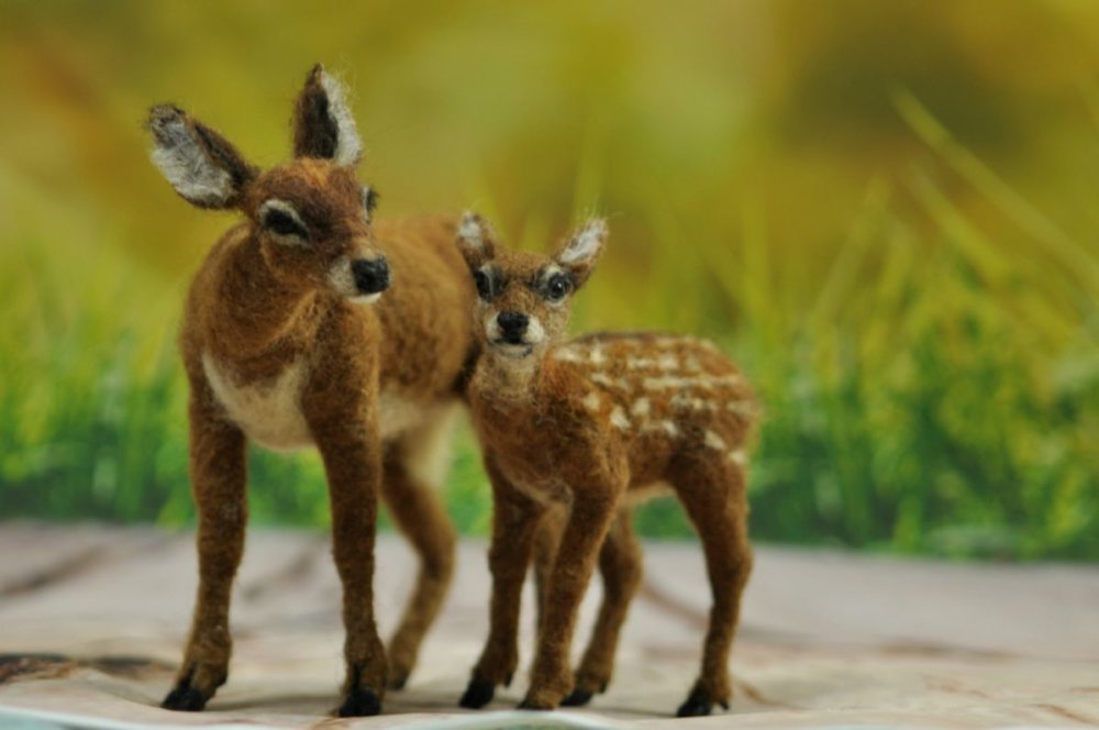 Needle Felted Animal Sculptures In Miniature By Daria Lvovsky 20
