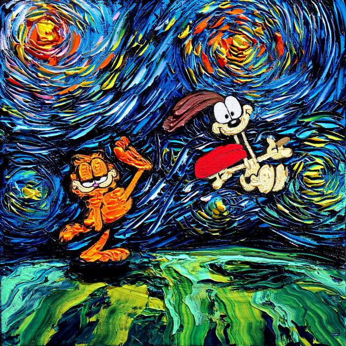 Pop Culture Icons Painted With Van Goghs Style By Aja Kusick 19