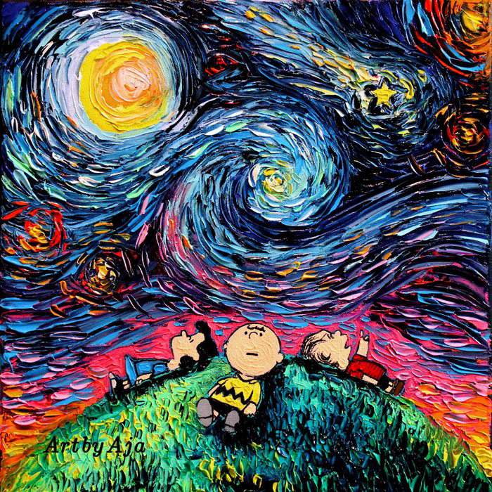 Pop Culture Icons Painted With Van Goghs Style By Aja Kusick 22