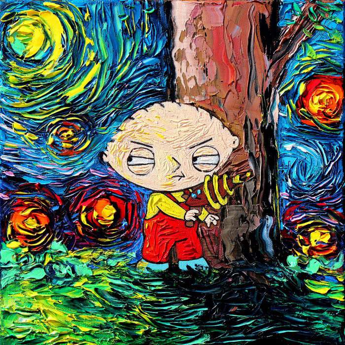 Pop Culture Icons Painted With Van Goghs Style By Aja Kusick 27