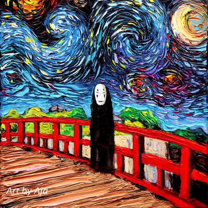 Pop Culture Icons Painted With Van Goghs Style By Aja Kusick 3